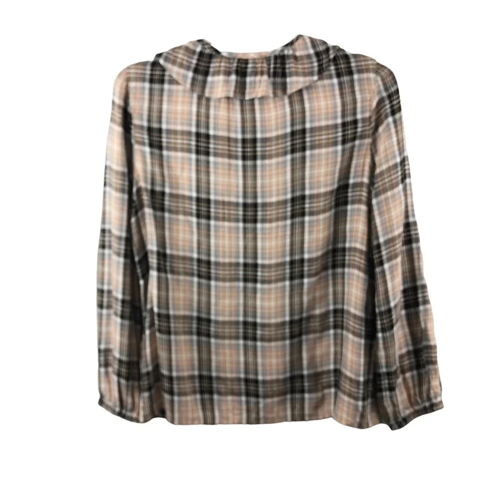 J.Crew Point Sur Plaid Button Down Blouse